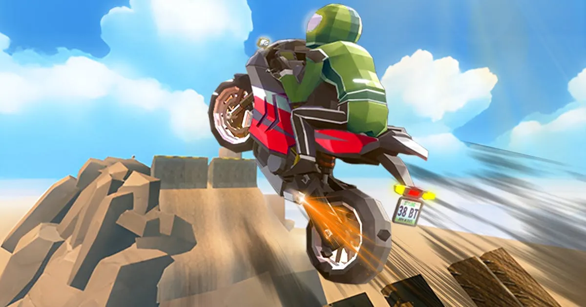 Cartoon Moto Stunt