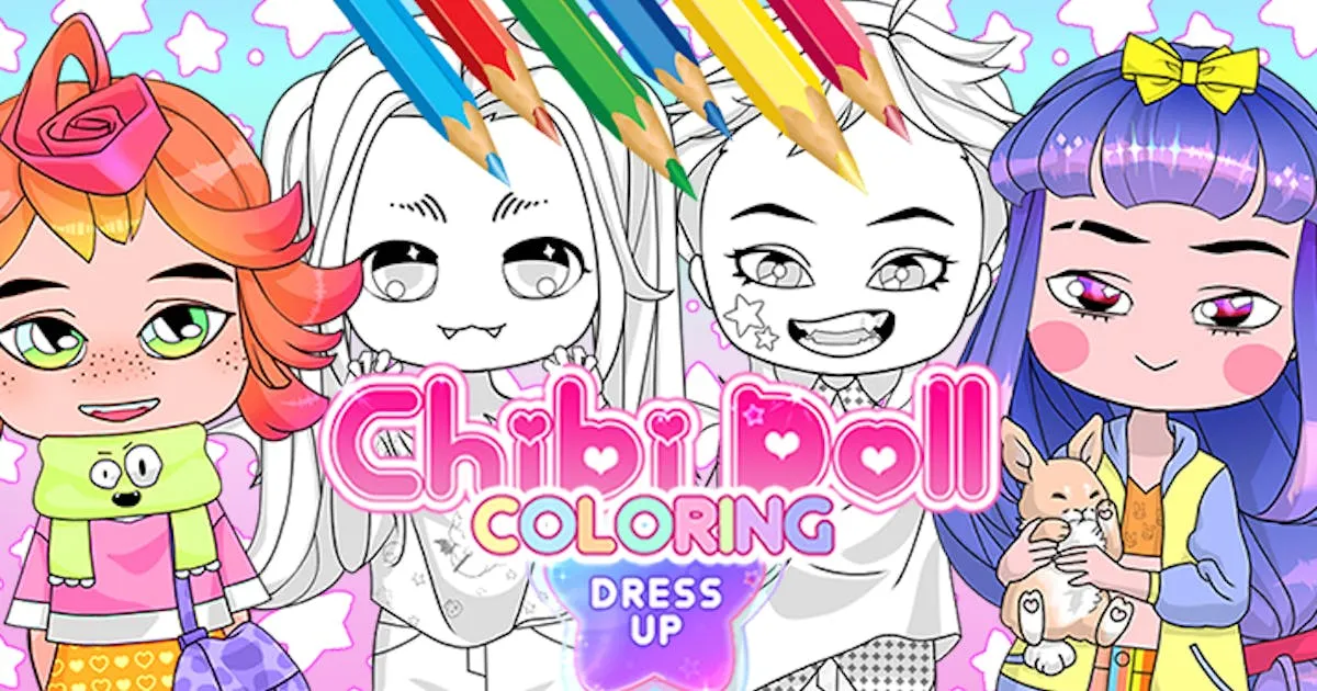 Chibi Doll Dress Up & Coloring